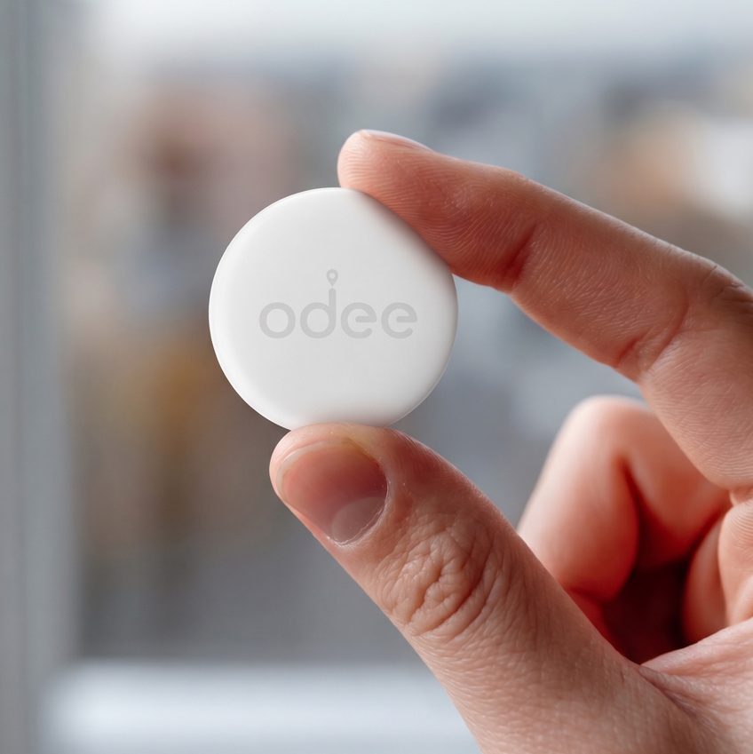 손에 든 odee 태그